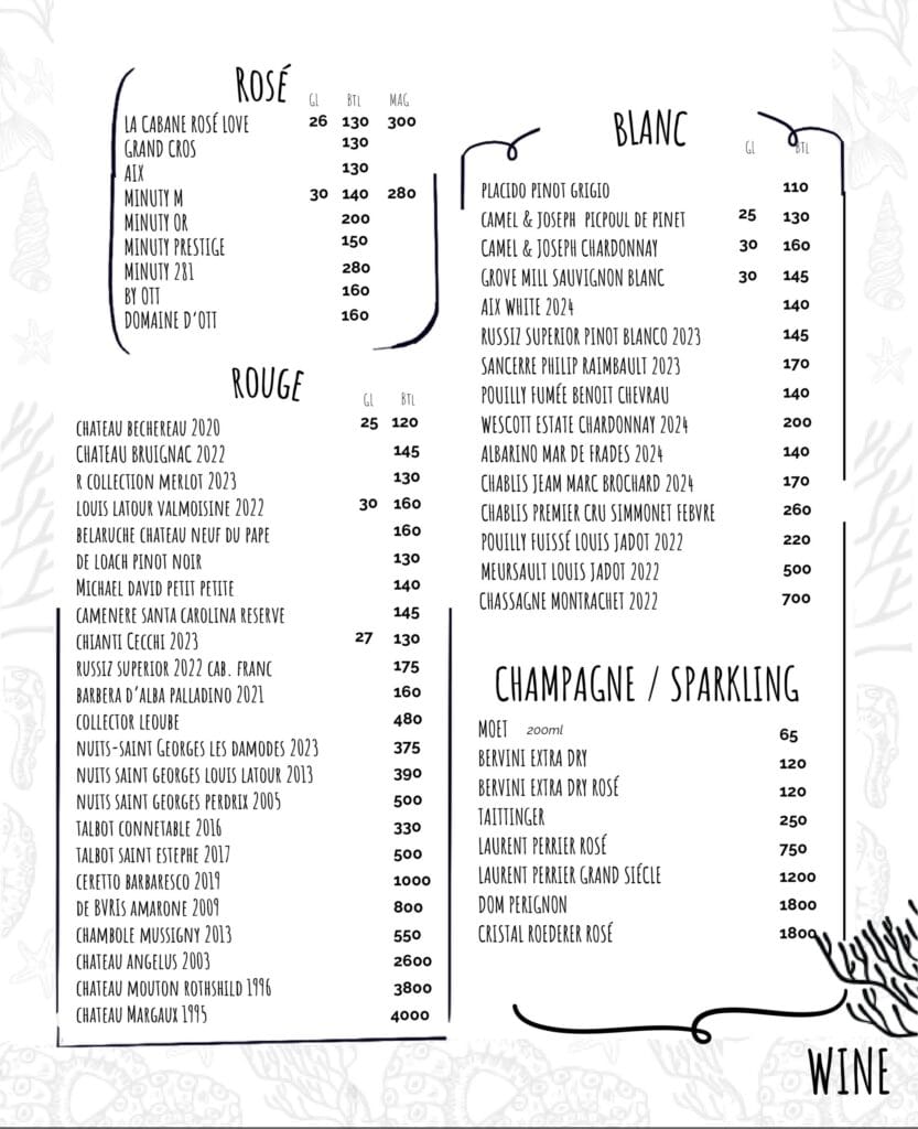 Teubes Menu Menu | La Cabane